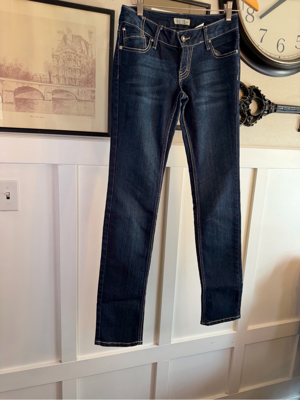 Paris Blues Dark Blue Women's Slim Jeans Sz 5 k475